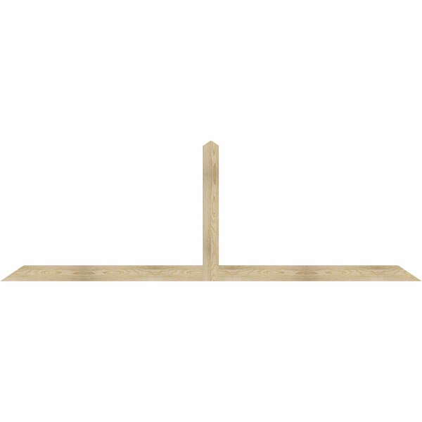 Ekena Millwork Portland Rough Sawn Timber Gable Bracket, Douglas Fir, 108"W x 36"H x 2"D x 4"F, 8/12 Pitch GBW108X36X0204POR00RDF - main